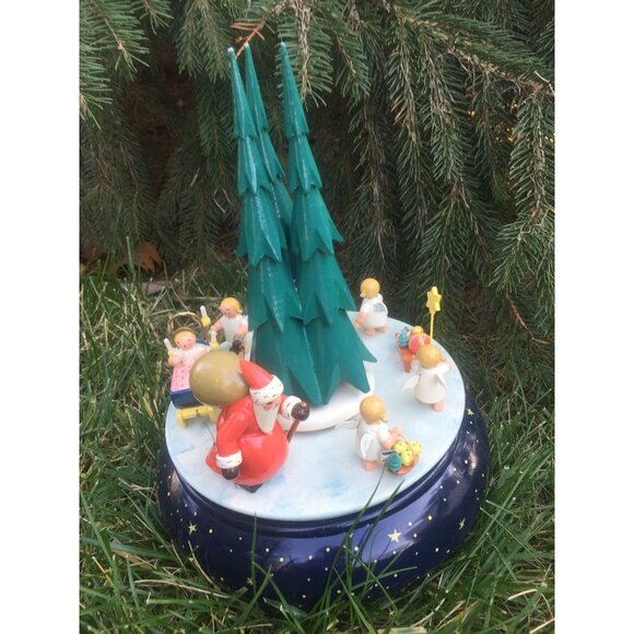 1946 Christmas Music Box Original ERZGEBIRGE EXPERTIC Handmade German Vintage - Picture 1 of 10